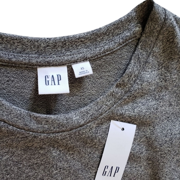 Gap Heather Grey Flutter Sleeve T Shirt Dress NWT - Picture 2 of 6